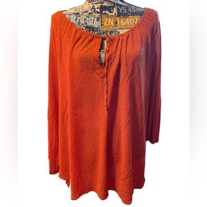 Venezia Jeans orange peasant top